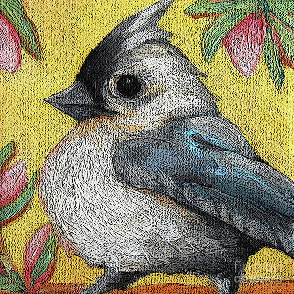 Bird Art Print featuring the painting 44 Titmouse by Victoria Page