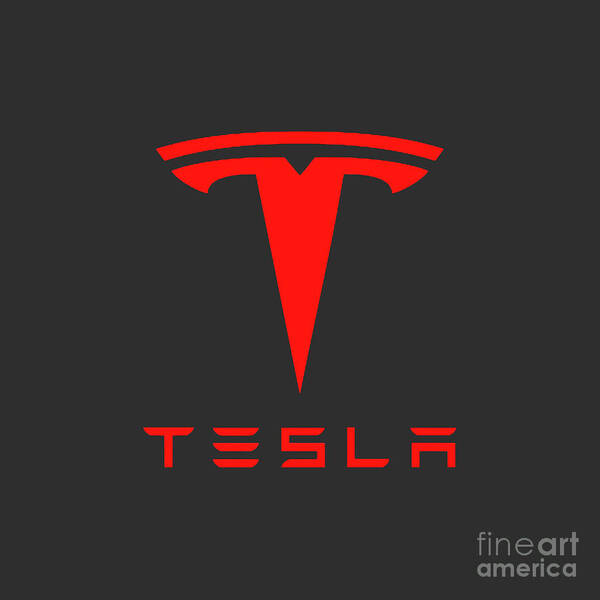 Tesla Logo Art Print Davison Fine Art