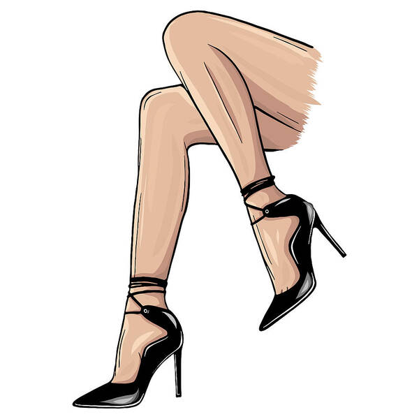 Female Sandals Heels Drawing Sketch Vector Stock Vector (Royalty Free)  672623449 | Shutterstock