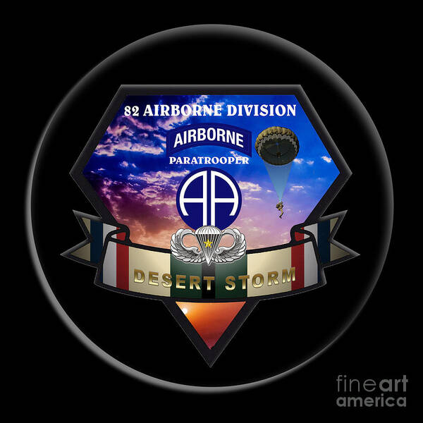 82 Art Print featuring the digital art 82nd Airborne by Bill Richards