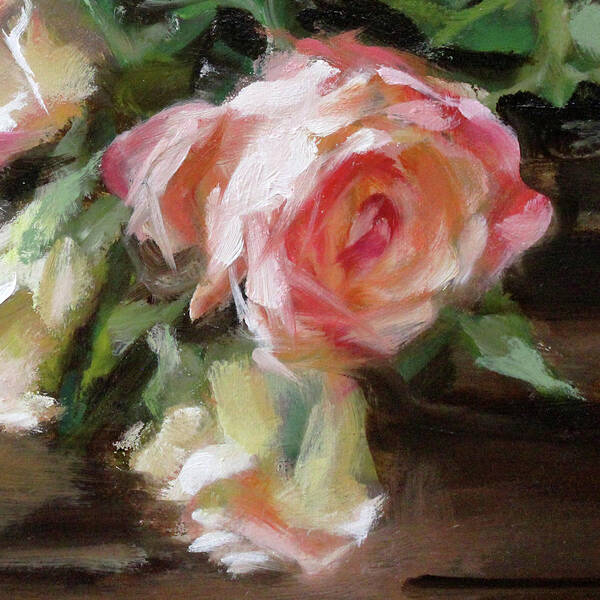 Art Print featuring the painting A Bunch of Roses Detail 5 by Roxanne Dyer