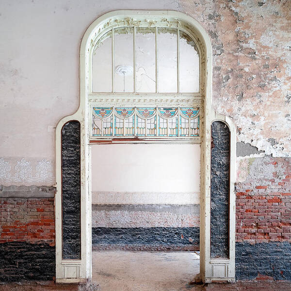 Abandoned Art Print featuring the photograph Abandoned Door in Restoration by Roman Robroek