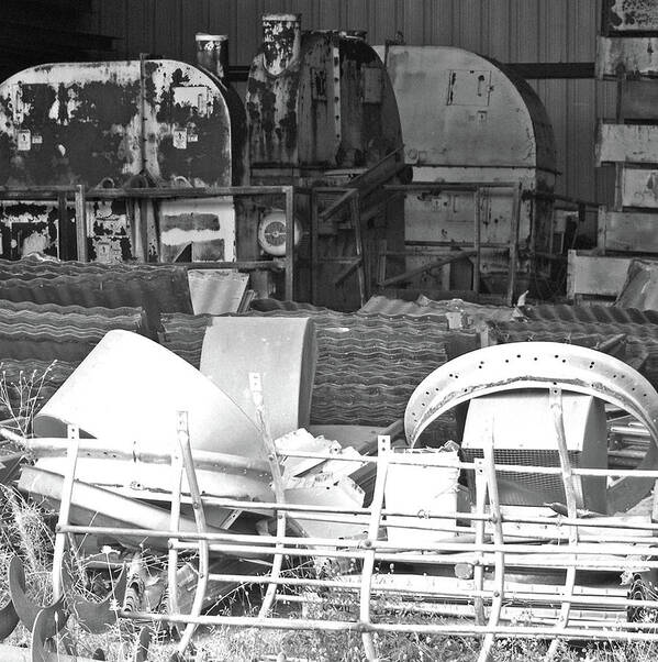 Industrial Equipment Art Print featuring the photograph Abandoned Industrial Rubbish by Linnie Greenberg