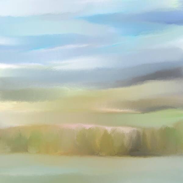 Landscape Art Print featuring the digital art Abstract Landscape 475 by Lucie Dumas