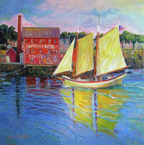 Gloucester Art Print featuring the painting Afternoon Glow, Gloucester by John McCormick
