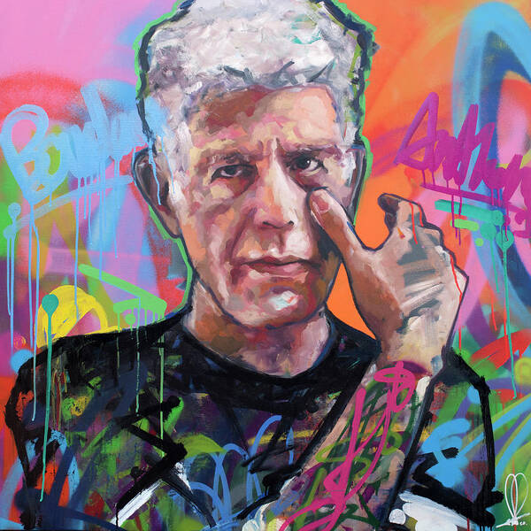 Anthony Bourdain Art Print featuring the painting Anthony Bourdain II by Richard Day