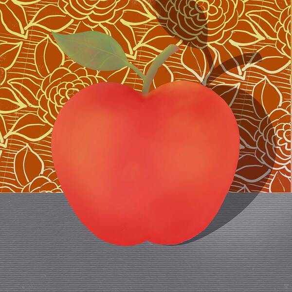 Apple Art Print featuring the digital art Apple by Steve Hayhurst