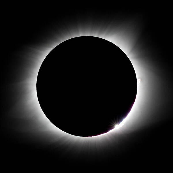 Solar Eclipse Art Print featuring the photograph Baily's Bead by David Beechum