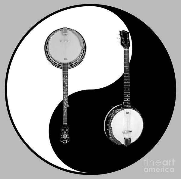 Banjo Art Print featuring the digital art Banjo Balance by Bill Richards