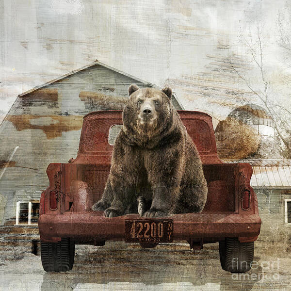 Bear Art Print featuring the painting Bear Trip by Mindy Sommers