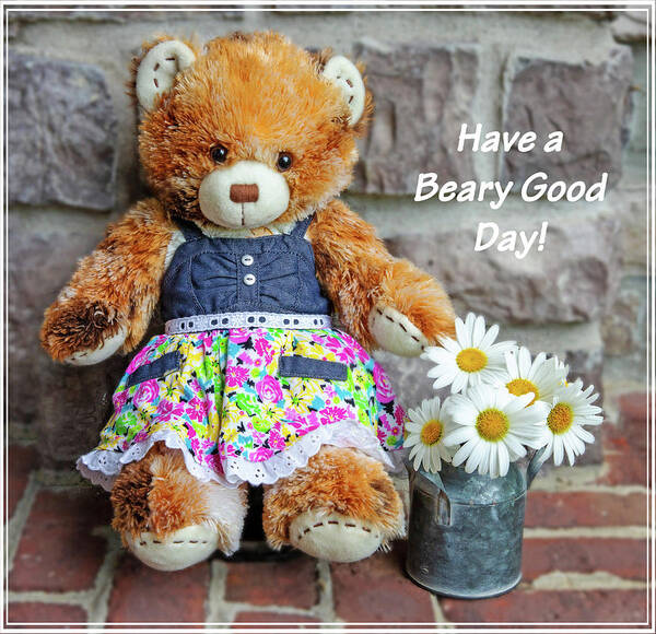 Bear Art Print featuring the photograph Beary Good Day by Gina Fitzhugh