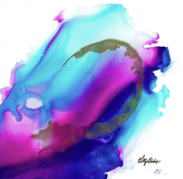 Abstract Art Print featuring the painting Beyond by Katy Bishop