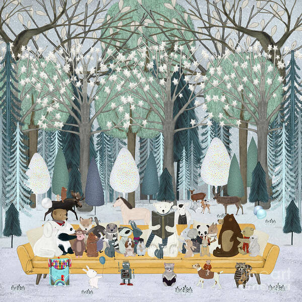 Nursery Art Art Print featuring the painting Big Story Time by Bri Buckley