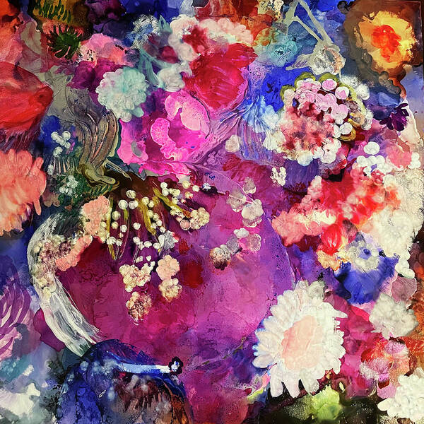 Flowers Art Print featuring the painting Birthdays by Tommy McDonell