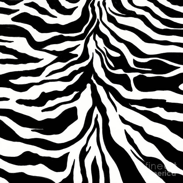 Pattern Art Print featuring the drawing Black and White Mountain by Christie Olstad