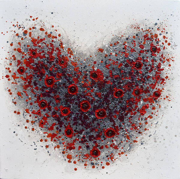 Heart Art Print featuring the painting Blooming with Love by Amanda Dagg