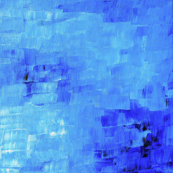 Abstract Art Print featuring the painting Blue Field by Winona's Sunshyne