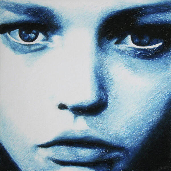 Girl Art Print featuring the painting Blue by Lynet McDonald