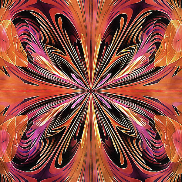 Art Nouveau Butterfly Art Print featuring the digital art Butterfly Art Nouveau by Susan Maxwell Schmidt