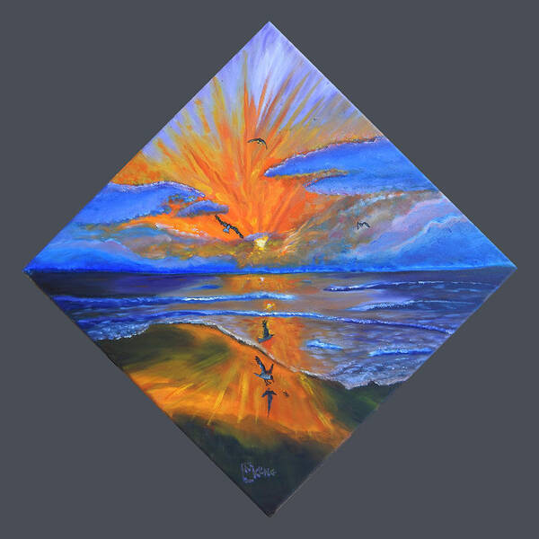 Sunrise Art Print featuring the painting Cacophony 2 by Mike Kling