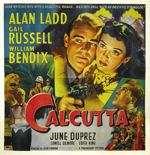 CALCUTTA -1947-, directed by JOHN FARROW. Art Print by Album