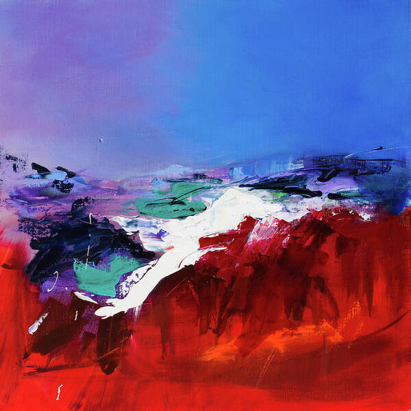 Abstract Art Print featuring the painting Call of the Canyon by Elise Palmigiani