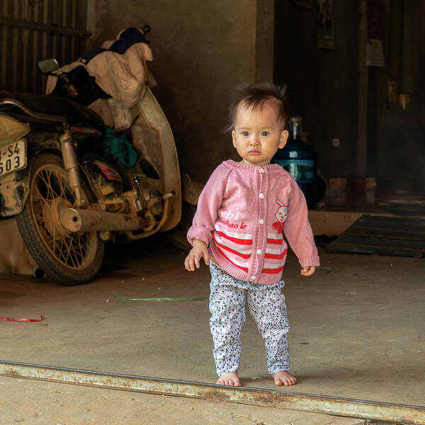 Charming Art Print featuring the photograph Charming Baby Girl in Sapa, Vietnam by Dubi Roman