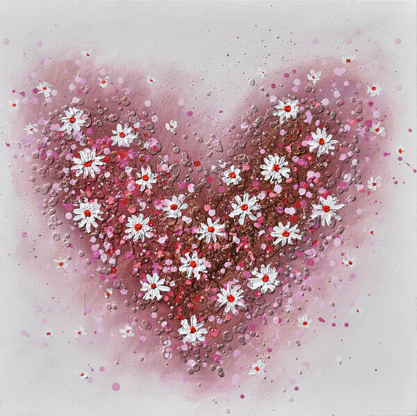Heart Art Print featuring the painting Cherished by Amanda Dagg