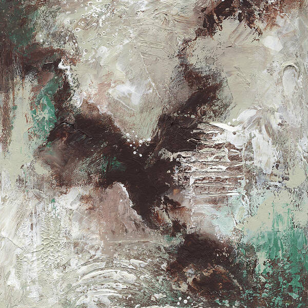 Abstract Art Print featuring the painting Chocolate Mint by Jai Johnson