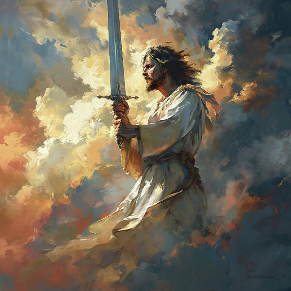 Jesus Art Print featuring the digital art Clouds of Glory by David Maynard