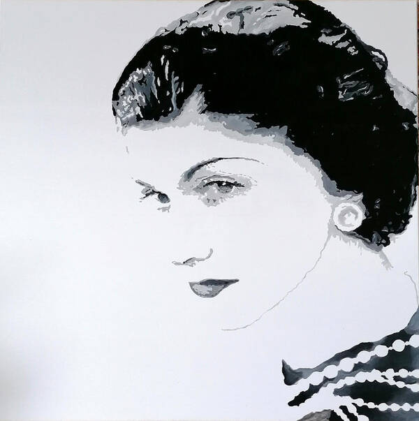 Painting Art Print featuring the painting Coco Chanel by Francesca Rocelli