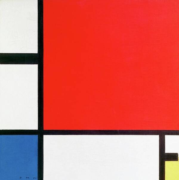 Composition with Red Blue and Yellow by Piet Mondrian Art Print by Piet ...