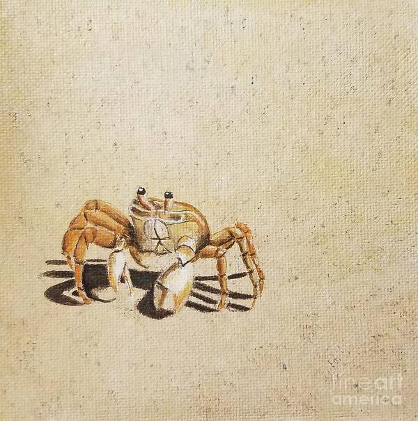 Crab Art Print featuring the painting Crab Walk by Jimmy Chuck Smith