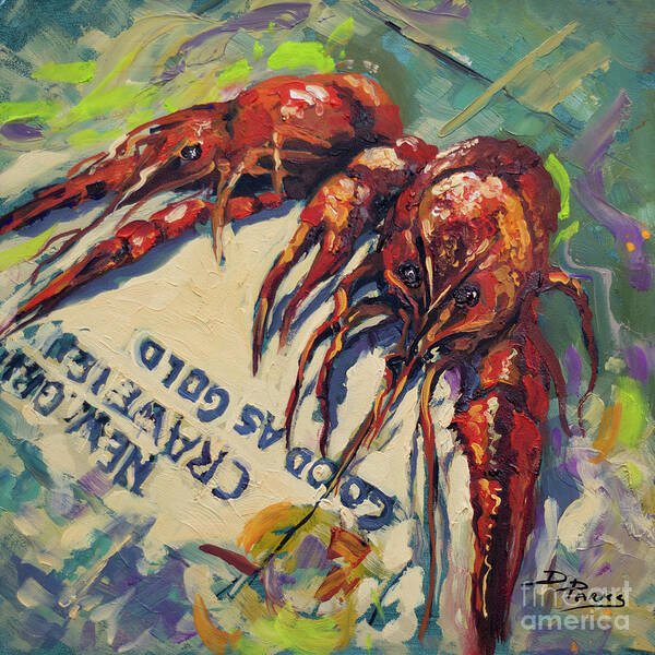 Crawfish Art Print featuring the painting Crawdaddy by Dianne Parks