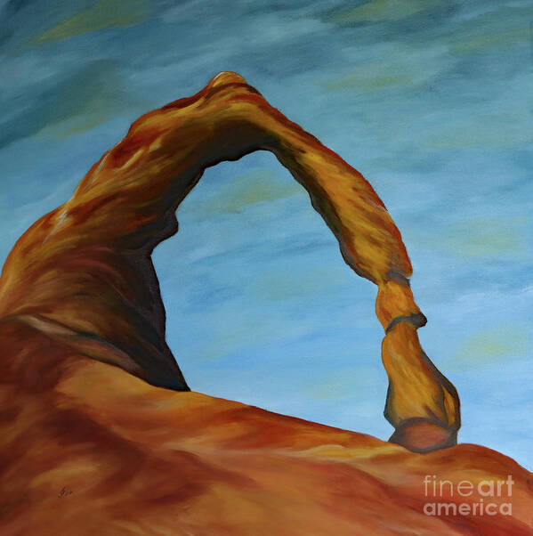 Landscape Art Print featuring the painting Delicate Arch VI by Christiane Schulze Art And Photography