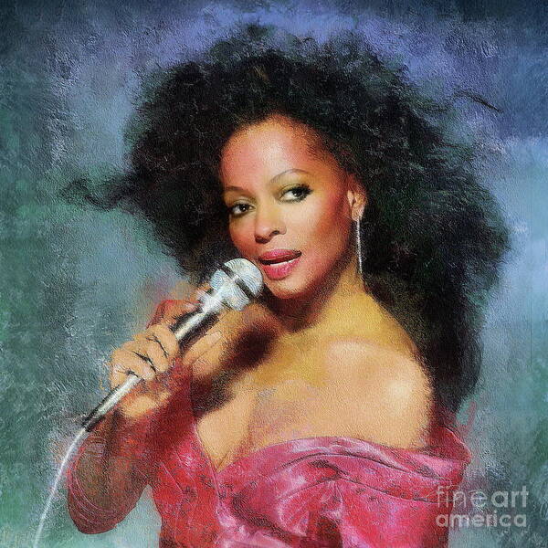 Diana Ross Art Print featuring the digital art Diana Ross by Jerzy Czyz