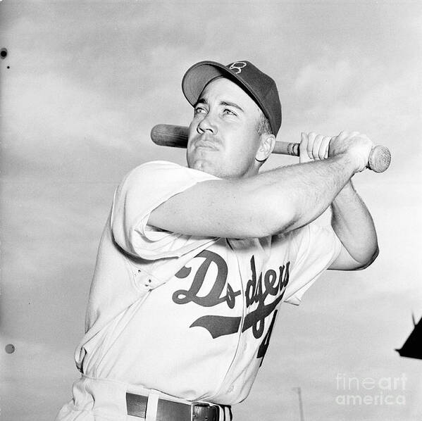 1950-1959 Art Print featuring the photograph Duke Snider by Kidwiler Collection