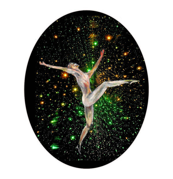 Dance Art Print featuring the painting Elation , Dance in the night by Tom Conway