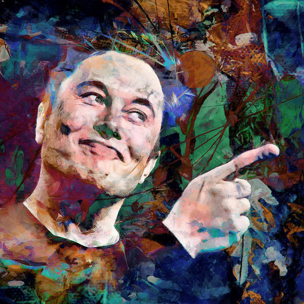 Elon Art Print featuring the painting Elon Musk by SampadArt Gallery