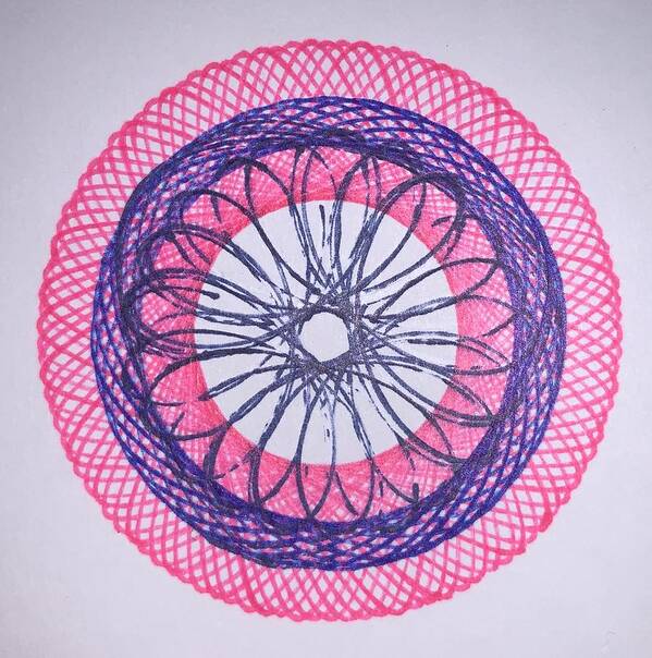 Energy Art Print featuring the drawing Energetic Portal #3 by Steve Sommers