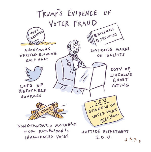 Captionless Art Print featuring the drawing Evidence of Voter Fraud by Kim Warp