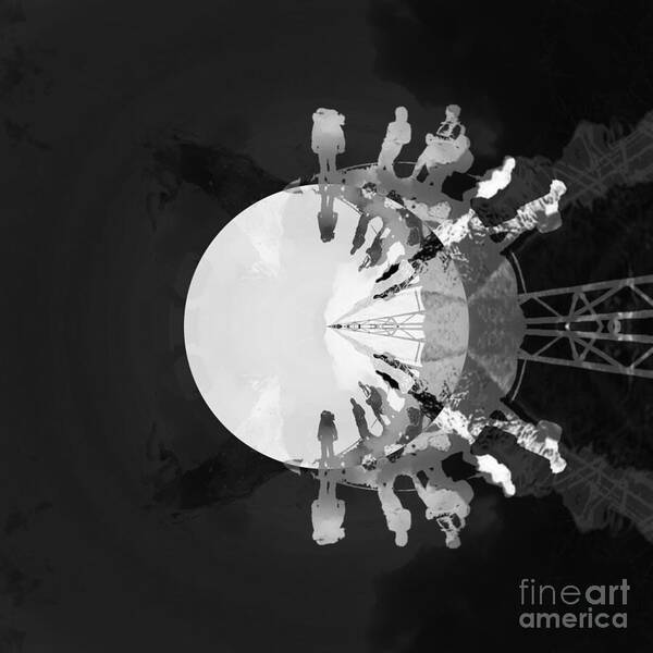 Photograph Art Print featuring the digital art Exploration Mirror Planet by Alexandra Vusir