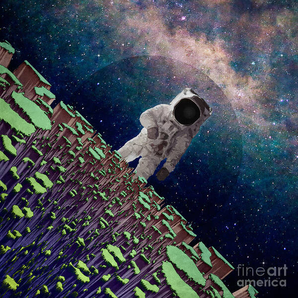 Space Art Print featuring the digital art Exploring Space by Phil Perkins