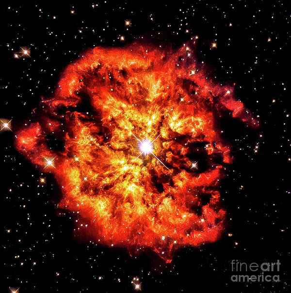 Astronomy Art Print featuring the photograph Fiery Nebula M1-67 by M G Whittingham