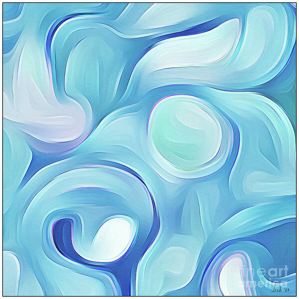 Jrob Abstract Art Print featuring the digital art Floating Free by Jrob Abstract
