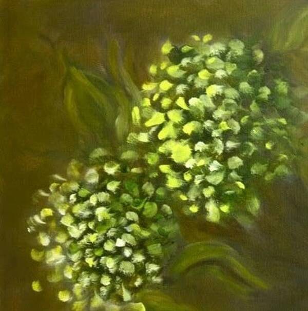Hydrangea Art Print featuring the painting Flowers from my Garden by Juliette Becker