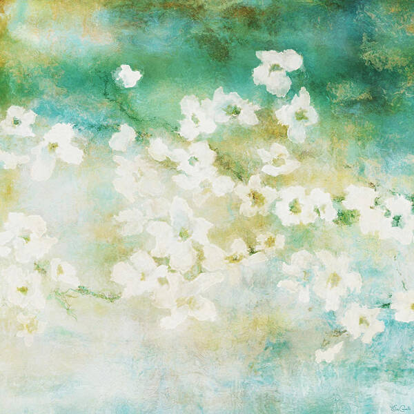 Flower Art Art Print featuring the painting Fragrant Waters - Abstract Art by Jaison Cianelli