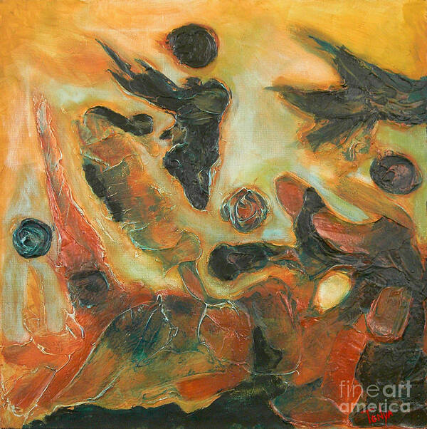 Abstract Art Print featuring the painting Freedom by Tonya Henderson