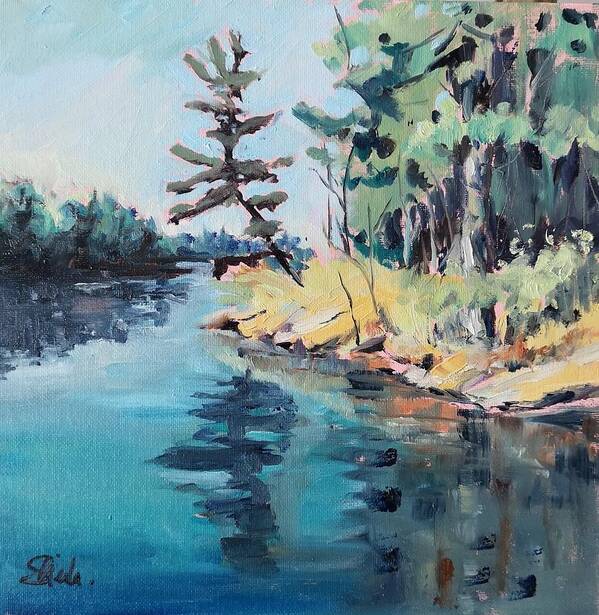 Landscape Art Print featuring the painting Georgian Bay by Sheila Romard