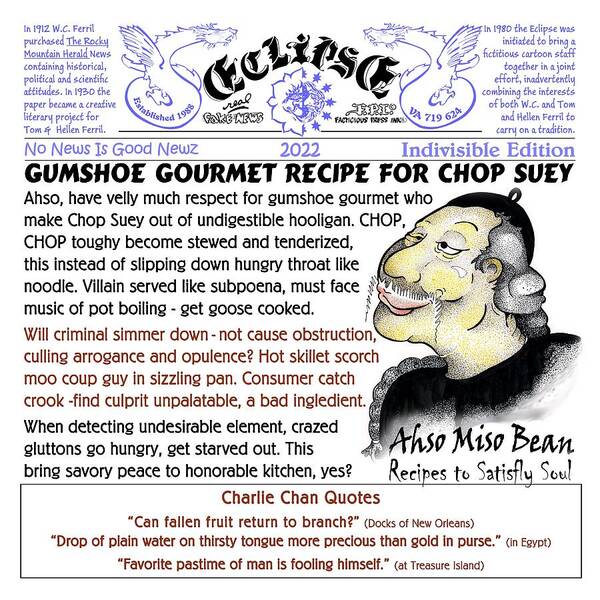 Reporter Art Art Print featuring the mixed media Gumshoe Gourmet by Dawn Sperry